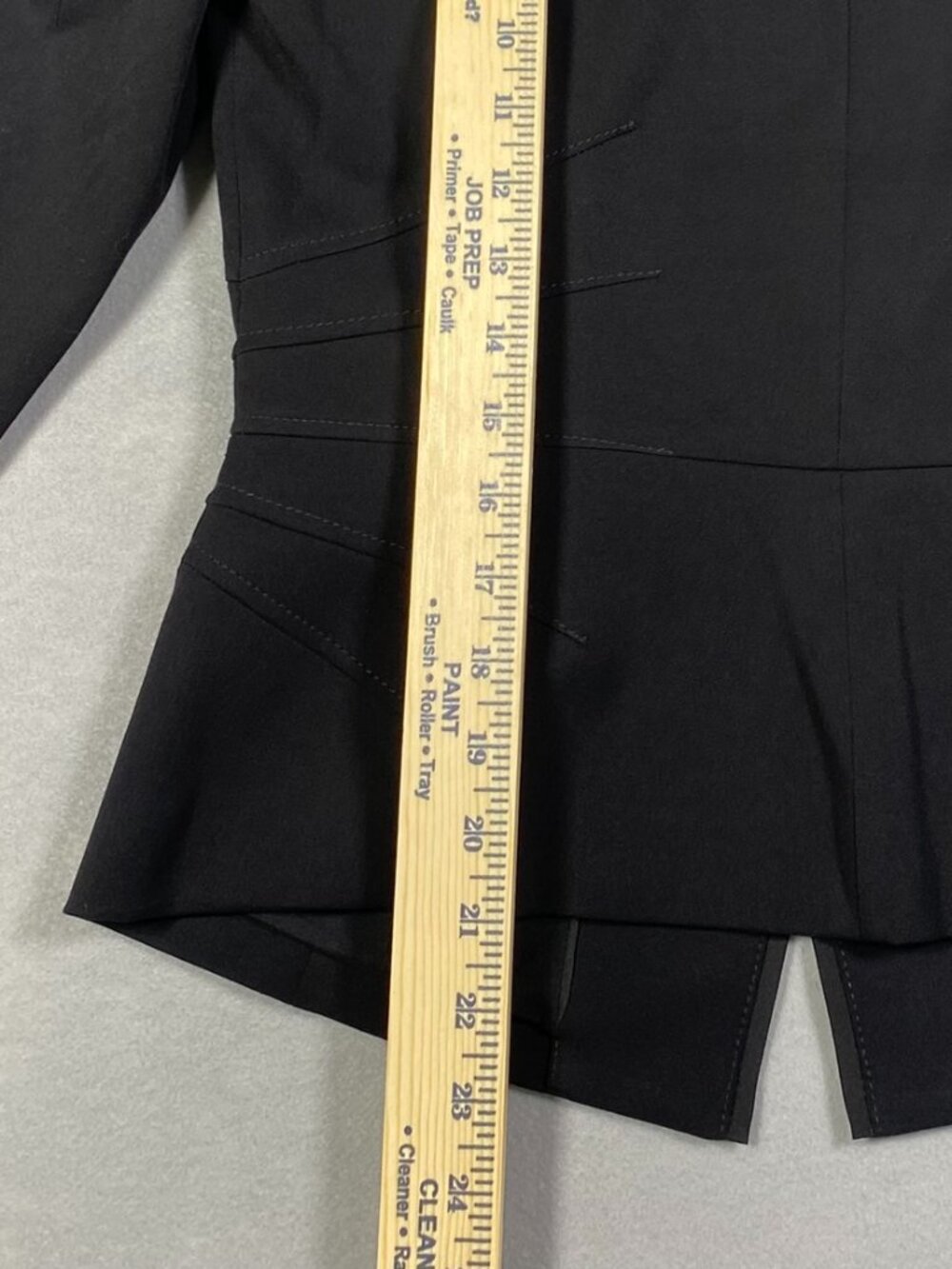 White House Black Market Black Peplum Blazer with Leopard Lining Womens Size 6 - Picture 11 of 14